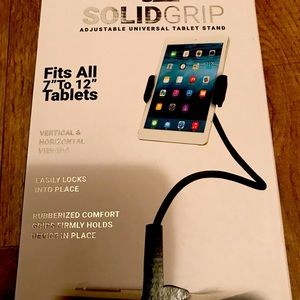SOLID GRIP ADJUSTABLE UNIVERSAL TABLET STAND.